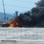 Φωτιά σε αυτοκίνητο στα διόδια της Ελευσίνας