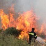 Πυρκαγιά σε εξέλιξη στην Σαλαμίνα