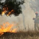 Πυρκαγιά στο Μαρκόπουλο Αττικής