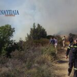 Πυρκαγιά πριν λίγο στα Πυργιώτικα Ναυπλίου