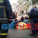 Επιχείρηση διάσωσης γυναίκας που είχε σφηνώσει στα κάγκελα μπαλκονιού.(Βίντεο)