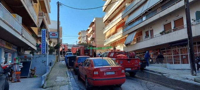 Μυτιλήνη: Πυρκαγιά σε διαμέρισμα στην Καλλιθέα