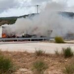 Πυρκαγιά σε φορτηγό στη Λυκόφη Έβρου