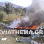 Πυρκαγιά εν υπαίθρω στην Ερέτρια Ευβοίας (Φώτο)