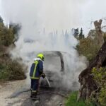 Πυρκαγιά σε όχημα στην Κέρκυρα.(φώτο)