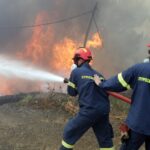 Πυρκαγιά σε δασική έκταση στη Σκήτη Λάρισας