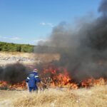 Πυρκαγιά στο σκουπιδότοπο Λουτρακίου