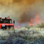 Πυρκαγιά σε χορτολιβαδική έκταση στην περιοχή Ξηρολιά στο Ηράκλειο