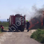 Πυρκαγιά στις εγκαταστάσεις της ΔΕΥΑΧ (Φώτο)