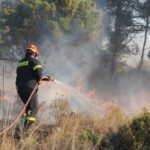 Πυρκαγιά σε εξέλιξη στο 90 χλμ Κορίνθου - Πατρών