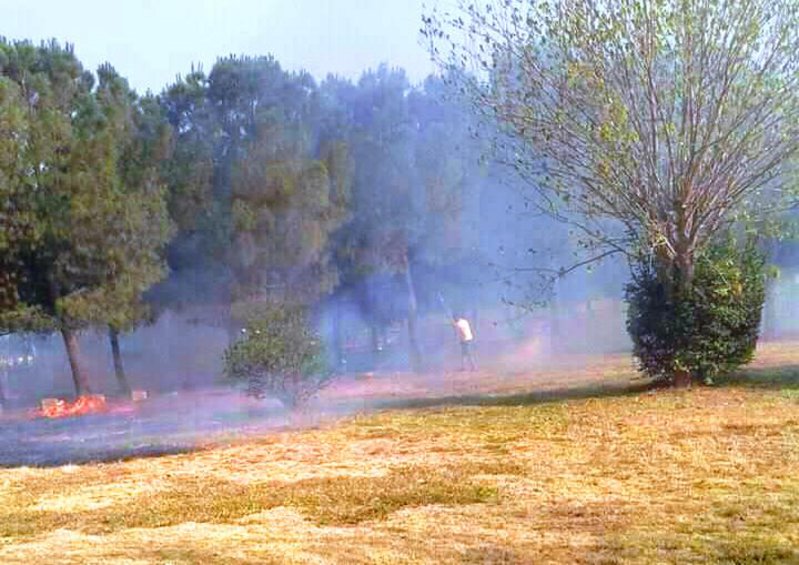 Πυρκαγιά εν υπαίθρω στο πεδιο βολής στην Κόρινθο