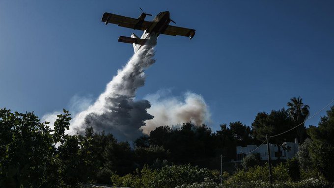 Πυρκαγιά σε χαμηλή βλάστηση στην περιοχή Νερατζούλες Ζακύνθου