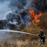 Πυρκαγιά σε χορτολιβαδική έκταση στην περιοχή Γούρνες Ηρακλείου