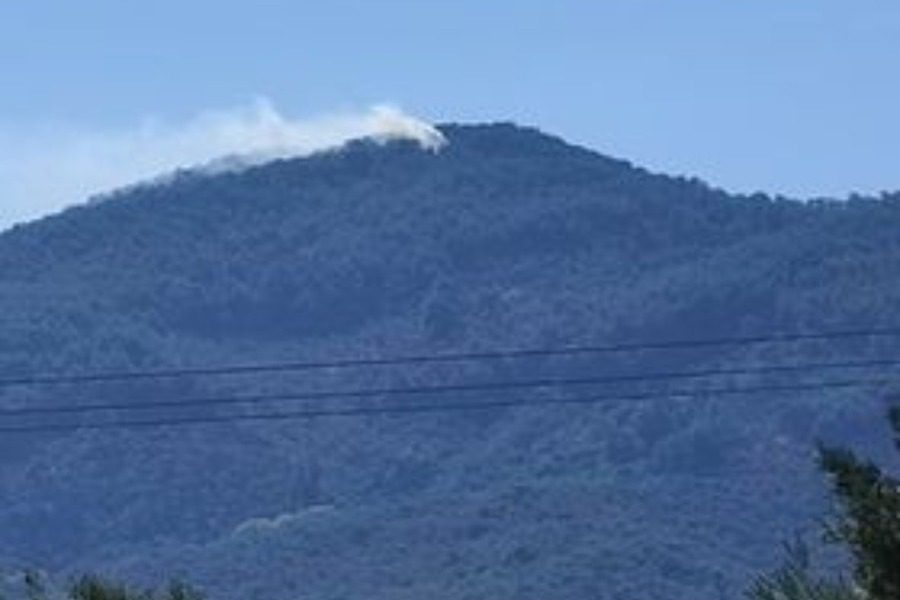 Πυρκαγιά σε δασική έκταση στην περιοχή Καρυωνα Μυτιλήνης