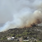 Πυρκαγιά σε δασική έκταση στην περιοχή Κακιά Θάλασσα Κερατέας