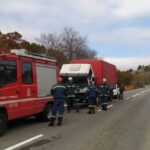 Πυρκαγιά σε φορτηγό έξω από την Κοζάνη