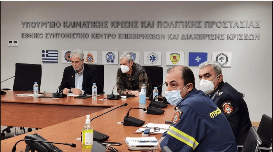 Έκτακτη σύσκεψη στο Υπουργό Κλιματικής Κρίσης & Πολιτικής Προστασίας ενόψει της κακοκαιρίας «ΜΠΙΑΝΚΑ»