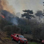 Αναζωπυρώθηκε η πυρκαγιά στις Αμάδες Χίου - Μεγάλη κινητοποίηση της πυροσβεστικής