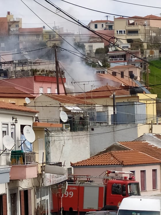 Λέσβος: Πυρκαγιά σε σπίτι στη Λαγκάδα (Φωτό)