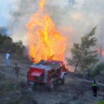 Πυρκαγιά σε αγροτική έκταση στην περιοχή της Παναγίας Σικελιάς Χίου