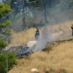 Πυρκαγιά σε δασική έκταση στην Αγία Παρασκευή Αχαρνών