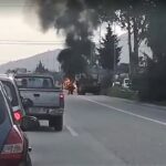 Χανιά: Πυρκαγιά σε Ι.Χ αυτοκίνητο εν κινήσει στον ΒΟΑΚ