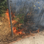 Πυρκαγιά σε ξερά χόρτα στα Δύο Αοράκια στο Ηράκλειο Κρήτης