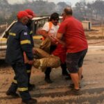 Πυρκαγιά στη Λέσβο: Λιπόθυμος μεταφέρθηκε πυροσβέστης