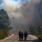 Σε εξέλιξη πυρκαγιά σε χορτολιβαδική έκταση στην Νέα Ρόδα Χαλκιδικής