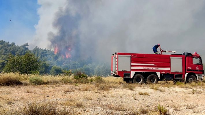 Πυρκαγιά σε χαμηλή βλάστηση στην περιοχή Καρυά Φθιώτιδας