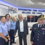 Ο Χρήστος Στυλιανίδης στο περίπτερο της Πυροσβεστικής στην 86η ΔΕΘ