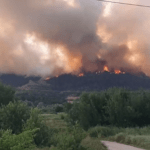 Πυρκαγιά σε δασική έκταση στην περιοχή Ραχώνι στην Θάσο