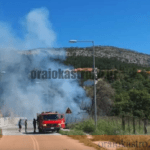 Πυρκαγιά σε χωράφι με χαμηλή βλάστηση στην Νεοχωρούδα Θεσσαλονίκης (Φωτό)