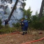 Πυρκαγιά σε δασική έκταση στη θέση Πούντα κοντά στη Γλώσσα Σκοπέλου - Η φωτιά ξέσπασε από κεραυνό