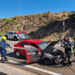 Πυρκαγιά σε Ι.Χ όχημα στην έξοδο της εθνικής στον κόμβο Καπανδριτίου