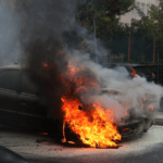 Πυρκαγιά σε Ι.Χ. όχημα στην οδό 25ης Μαρτίου στην ανατολική Θεσσαλονίκη