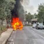 Πυρκαγιά σε Ι.Χ όχημα στη συμβολή των οδών Συγγρού και Ποσειδώνος (Φωτό)