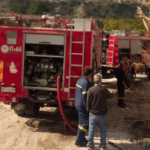 Πυρκαγιά σε έκταση με καλαμιές στην περιοχή του Αίθωνα Ρόδου