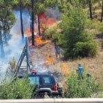 Πυρκαγιά σε δασική έκταση στο Σέιχ Σου στη Θεσσαλονίκη