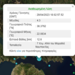 Σεισμός 4,3 Ρίχτερ στη Ναύπακτο