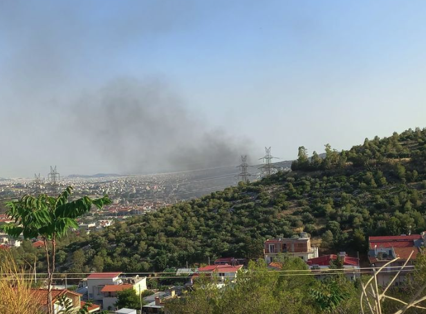 Πυρκαγιά σε οικοπεδικό χώρο στην οδό Νίκου Μπελογιάννη στο Ζεφύρι