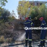 Πυρκαγιά σε οικοπεδική έκταση στα Λιβάδια Χανίων