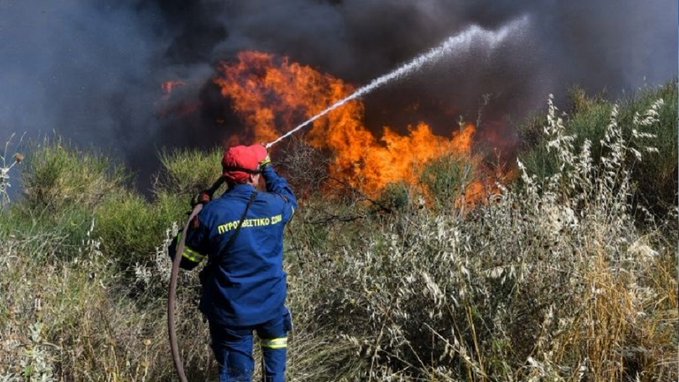 Πυρκαγιά σε δασική έκταση στον Τρίλοφο Καστοριάς