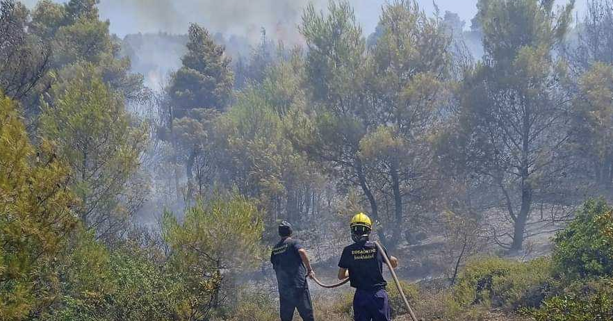 Υπό μερικό έλεγχο τέθηκε η πυρκαγιά στη Δ.Ε. Ληλαντίων Ευβοίας