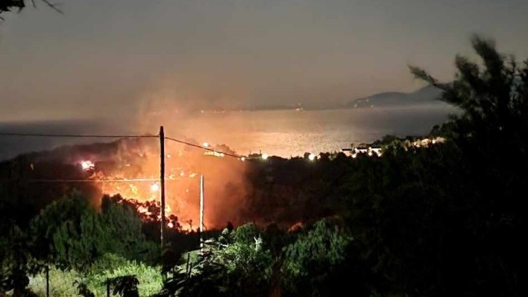 Υπό μερικό έλεγχο η πυρκαγιά στην περιοχή Σπαρτιά Κεφαλονιάς