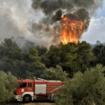 Πυρκαγιά σε δασική έκταση στο χωριό Καλυβάκια Ηλείας