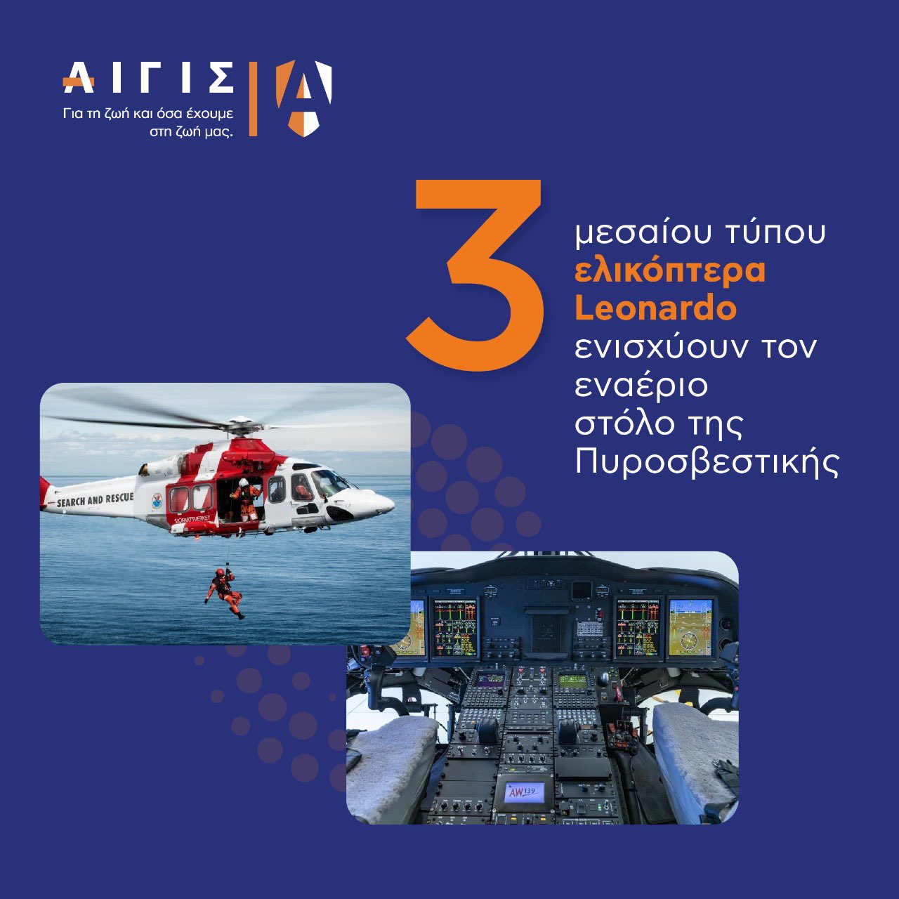 «ΑΙΓΙΣ»: Η Πυροσβεστική αποκτά τρία καινούρια ελικόπτερα «Leonardo AW139»