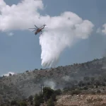 Πυρκαγιά σε χορτολιβαδική έκταση στην περιοχή Προφήτης στη Βόλβη Θεσσαλονίκης