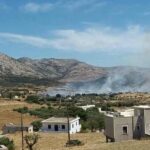 Πυρκαγιά σε καλαμιές στην περιοχή Αυλωνίτσα Νάξου