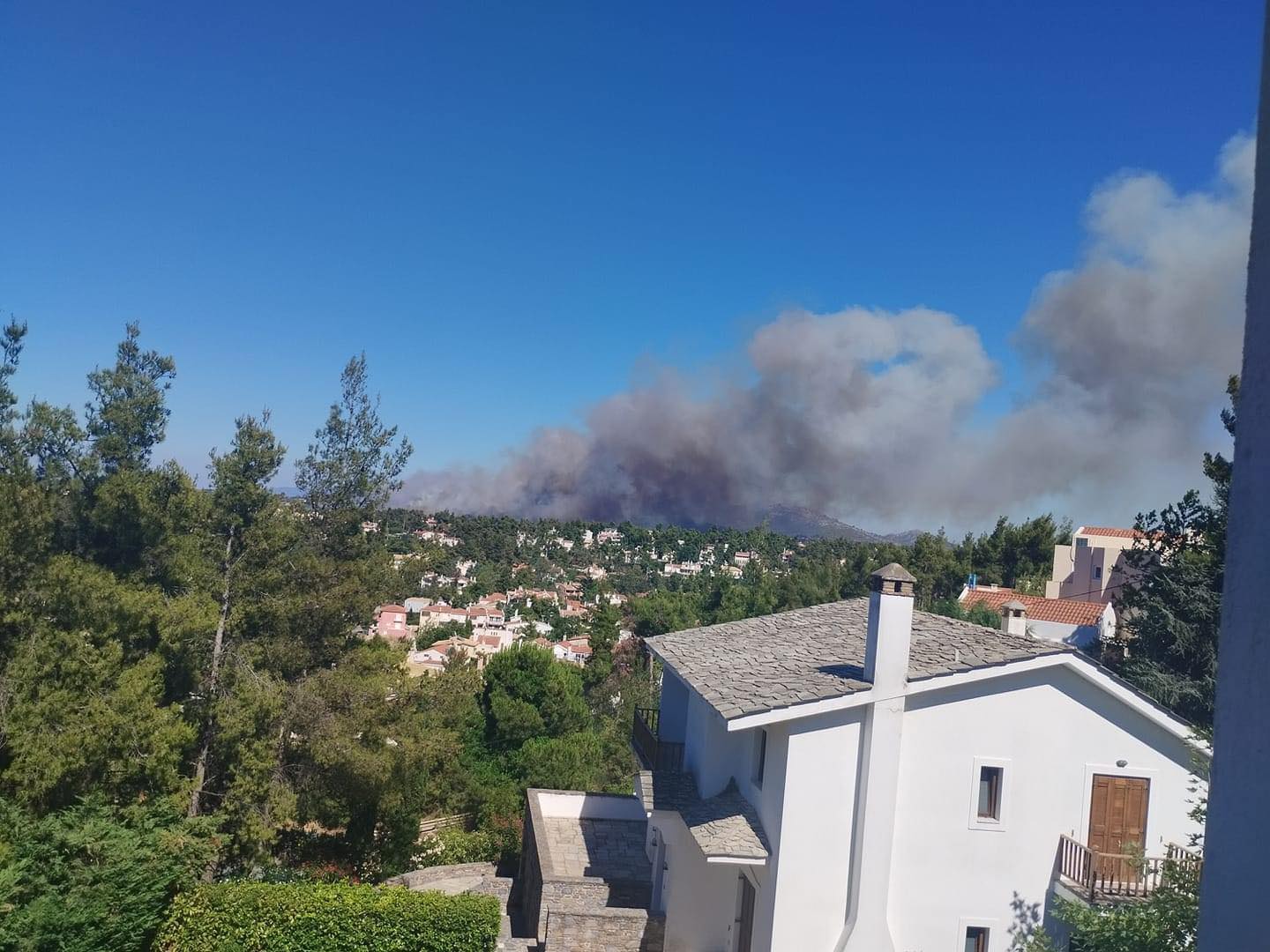 Πυρκαγιά σε δασική έκταση στην περιοχή της Σταμάτας Αττικής